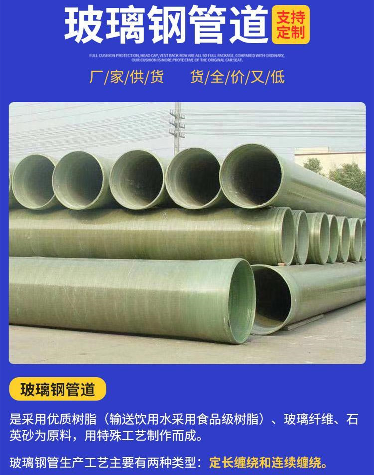 DN800玻璃鋼管廠家 DN800玻璃鋼管廠家
